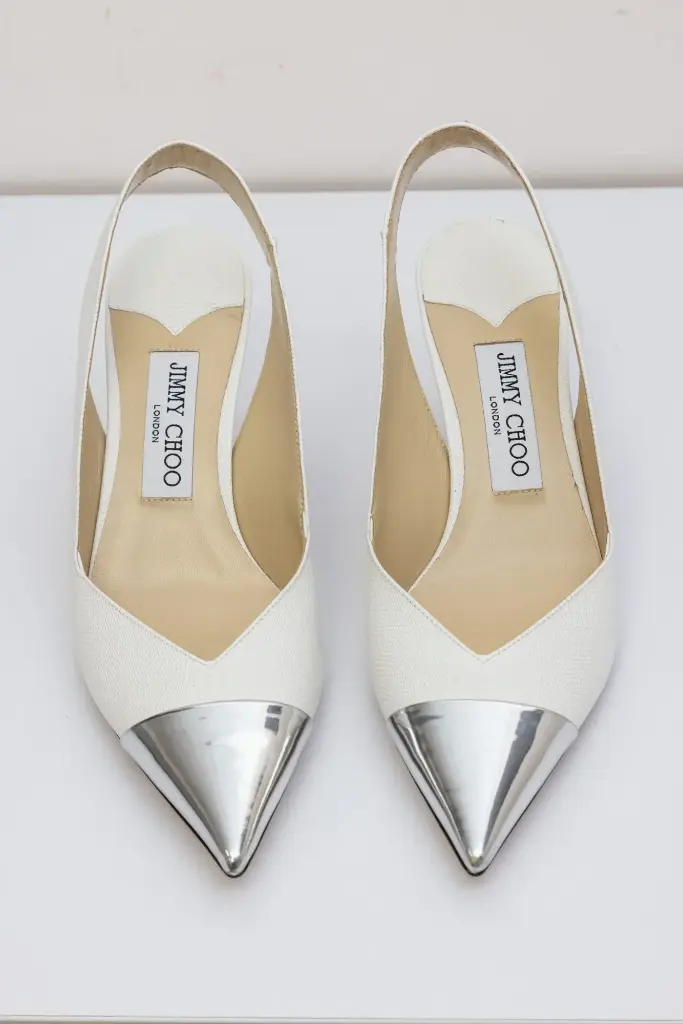 Sandales À Talons Hauts En Cuir Pointu En Cuir